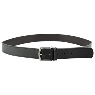 Belt 40 mm wide, leather, decorative stitching