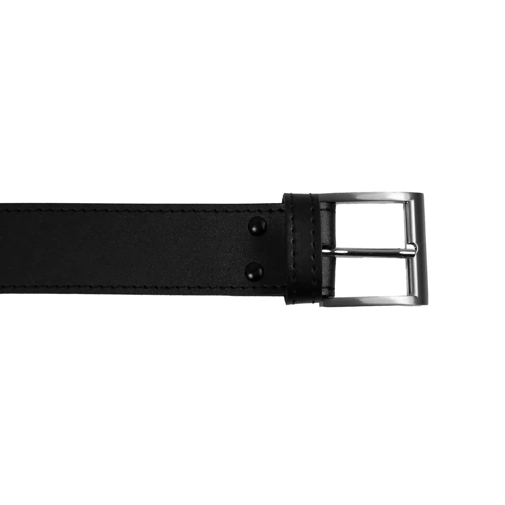 Cinturón 40 mm ancho cuero costura decorativa