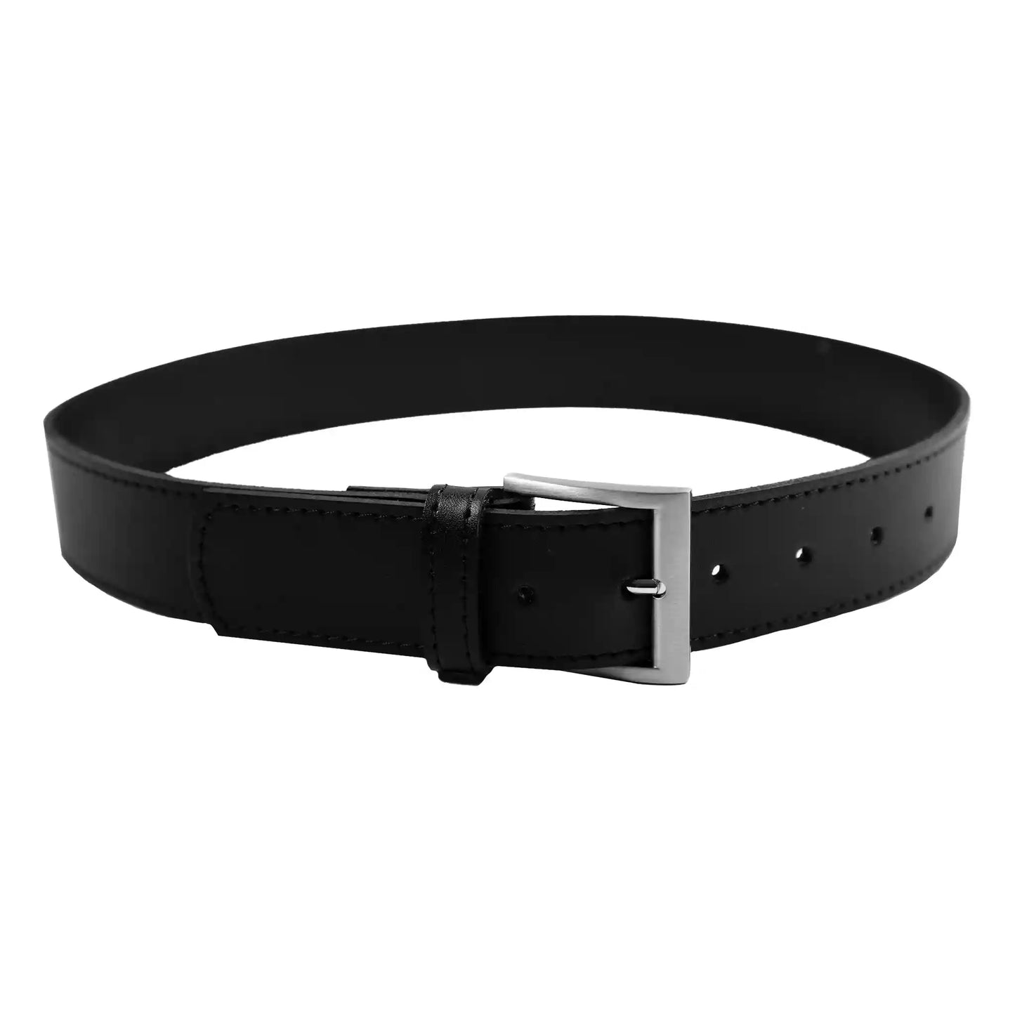 Cinturón 40 mm ancho cuero costura decorativa