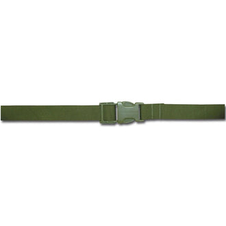 Pack strap with side-release buckle