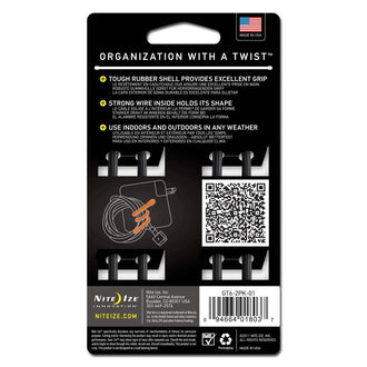 Gear Tie Original Size 6 black pack of 2