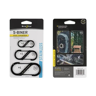 S-Biner carabiner size 2/3/4 stainless steel, 3-pack