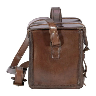 Leather bag with carrying strap