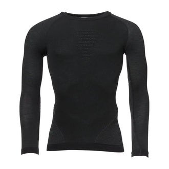 Longsleeve Fusyon Merino Männer schwarz anthrazit