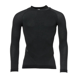 Longsleeve Rollkragen Fusyon Merino Männer schwarz anthrazit