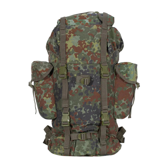 Zaino da combattimento BW Flecktarn 65 L usato