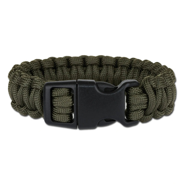 Survival parachute cord bracelet wide