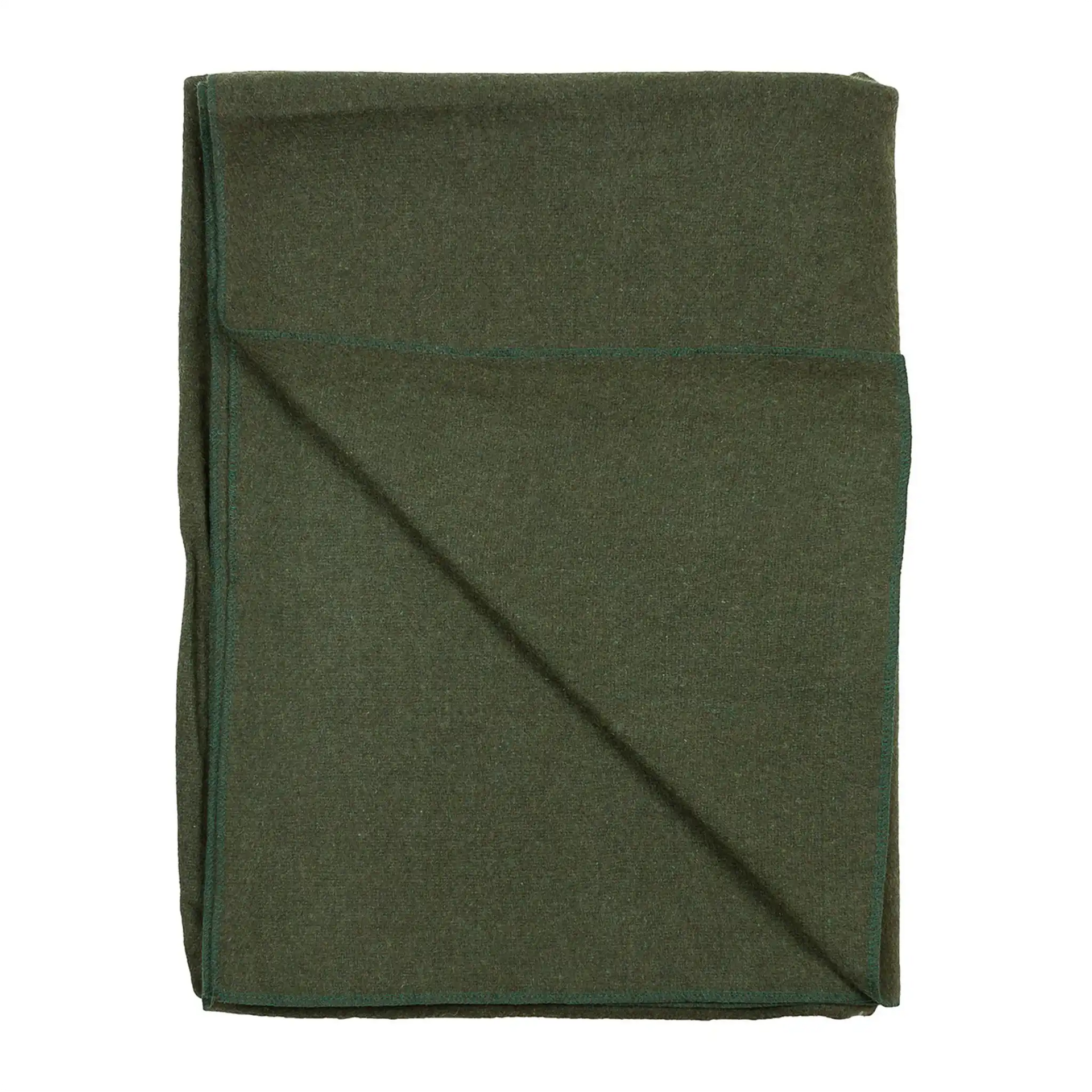 Manta de lana US oliva como nueva