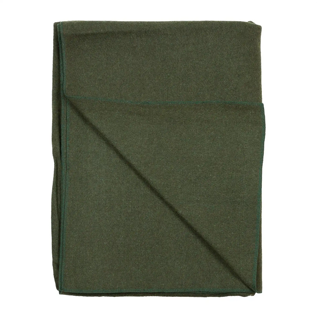 Manta de lana US oliva como nueva