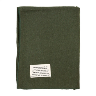 Manta de lana US oliva como nueva