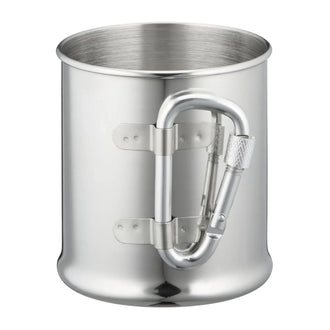 Tasse en acier inoxydable avec mousqueton, 220 ml