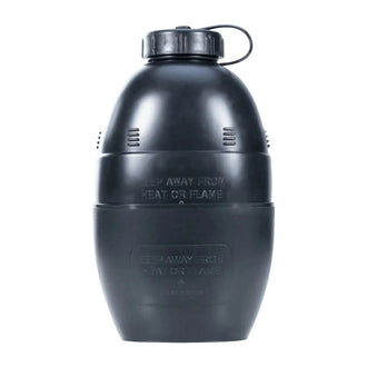 Water bottle with cup black
