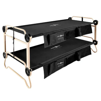 Feldbett  XL mit Seitentaschen schwarz