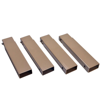 Camp bed leg extension beige set of 4