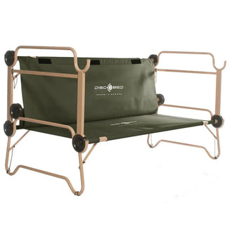 Camp bed Arm-O-Bunk with side pockets olive