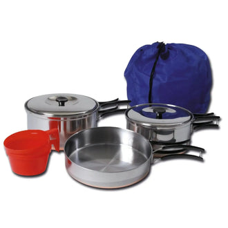 Stainless steel cooking set for 2 people