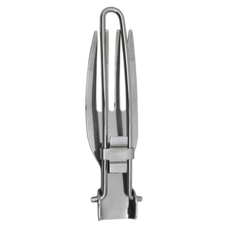 Folding stainless steel fork