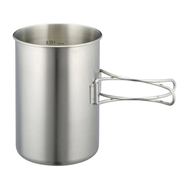 Mug with handle 850 ml silver-colored