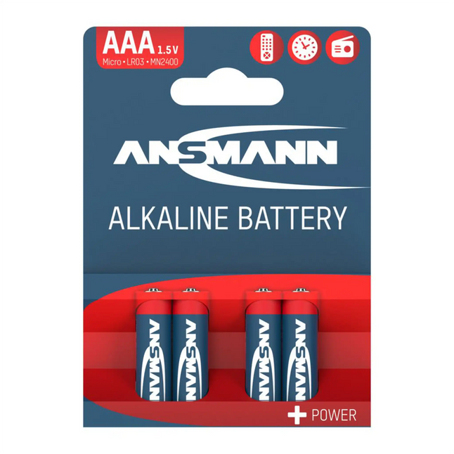 Batería Alcalina Micro AAA LR03 Pack de 4