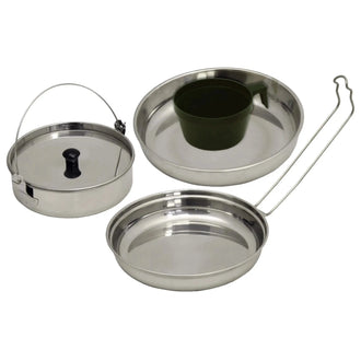 Cookware stainless steel 5-piece silver-colored