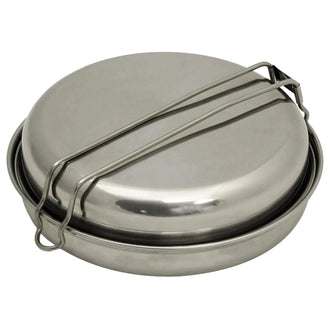 Cookware stainless steel 5-piece silver-colored