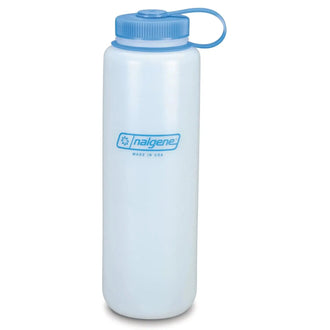 Wide-mouth HDPE water bottle, 1.5 L, white
