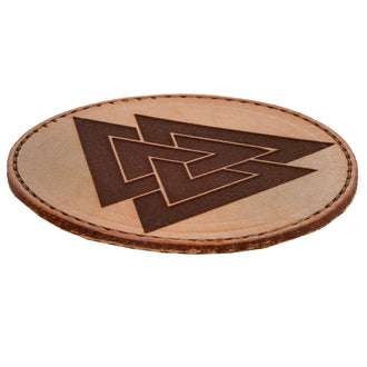 Lederpatch Valknut sand