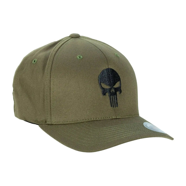 cafe-viereck-cap-flexfit-punisher-schwarz-oliv-ansicht-1