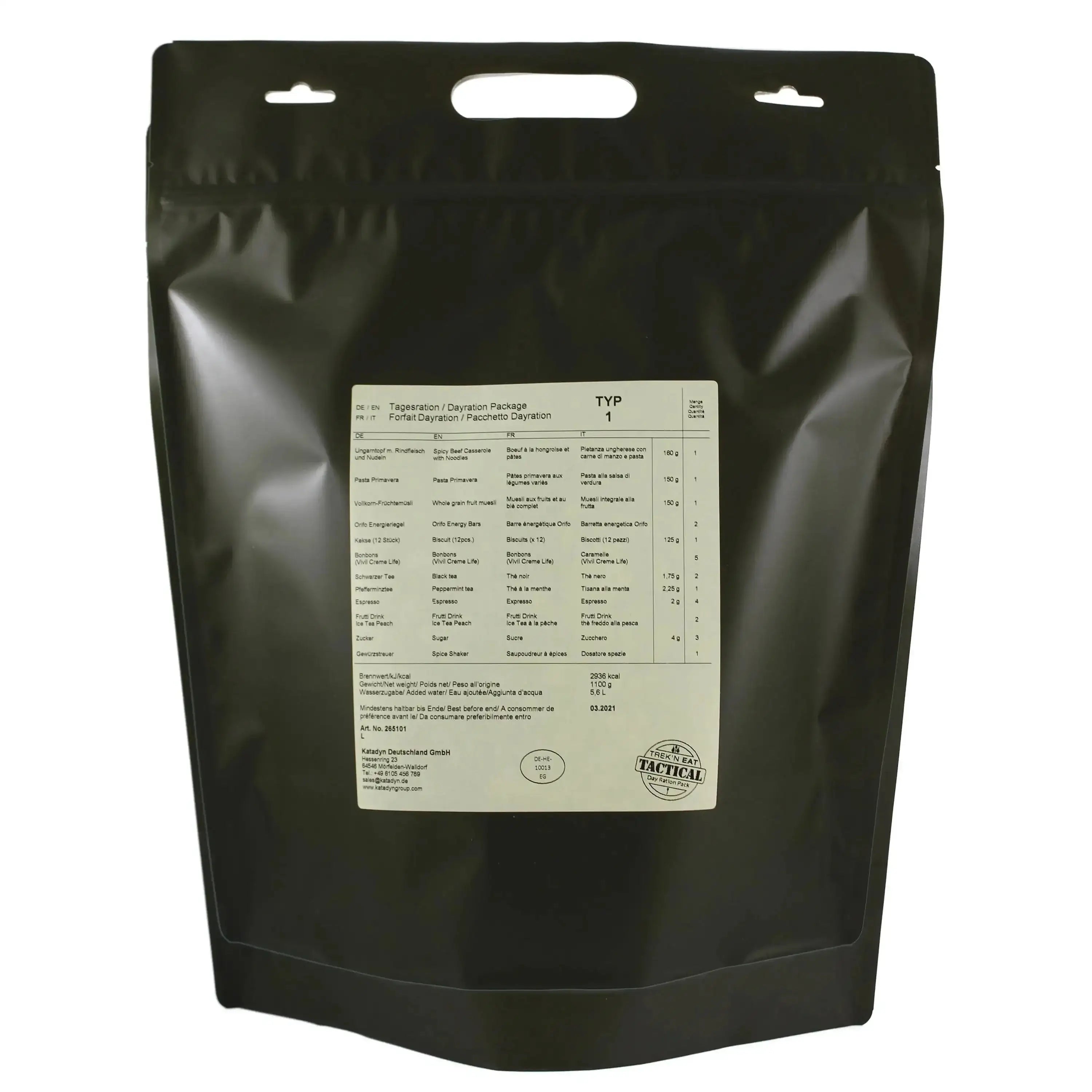 Day Ration Day Ration Pack Type 1