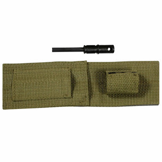 Knife parachute cord with fire starter olive
