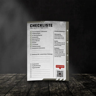 Checkliste Fluchtrucksack Small - 3 Tage