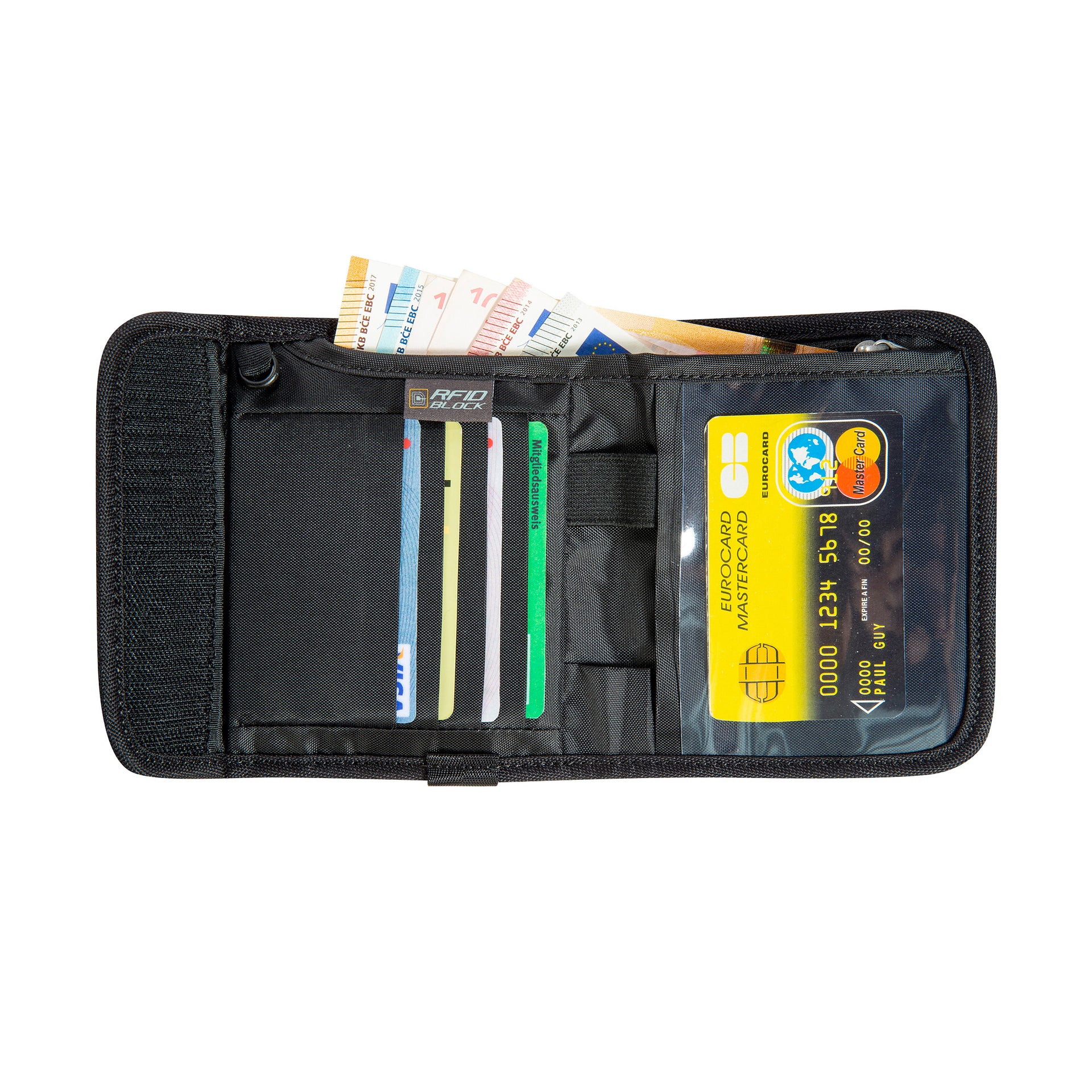 Euro wallet with RFID blocking