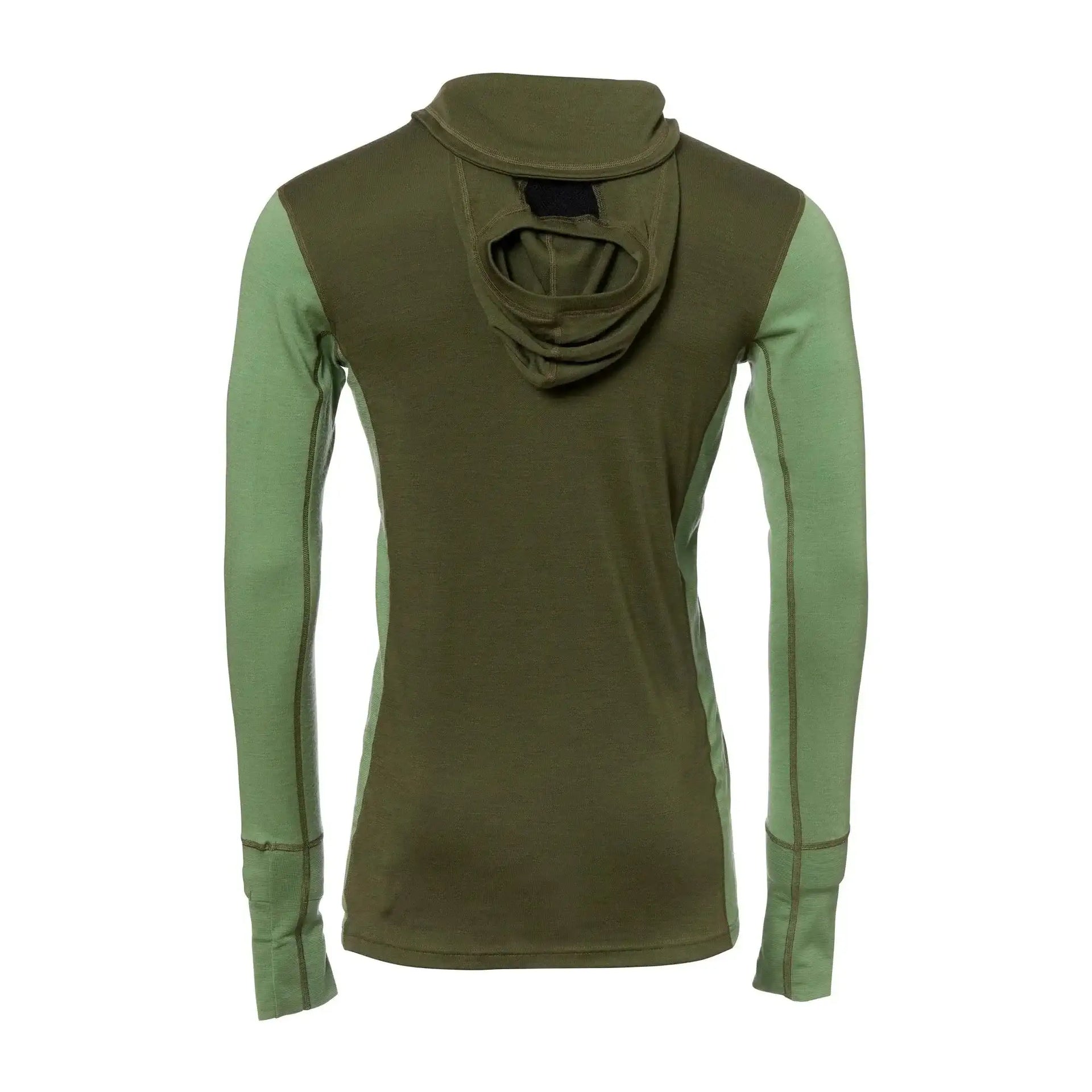 aclima-hoodie-warmwool-sweater-zip-olive-night-dill-melange-ansicht-2