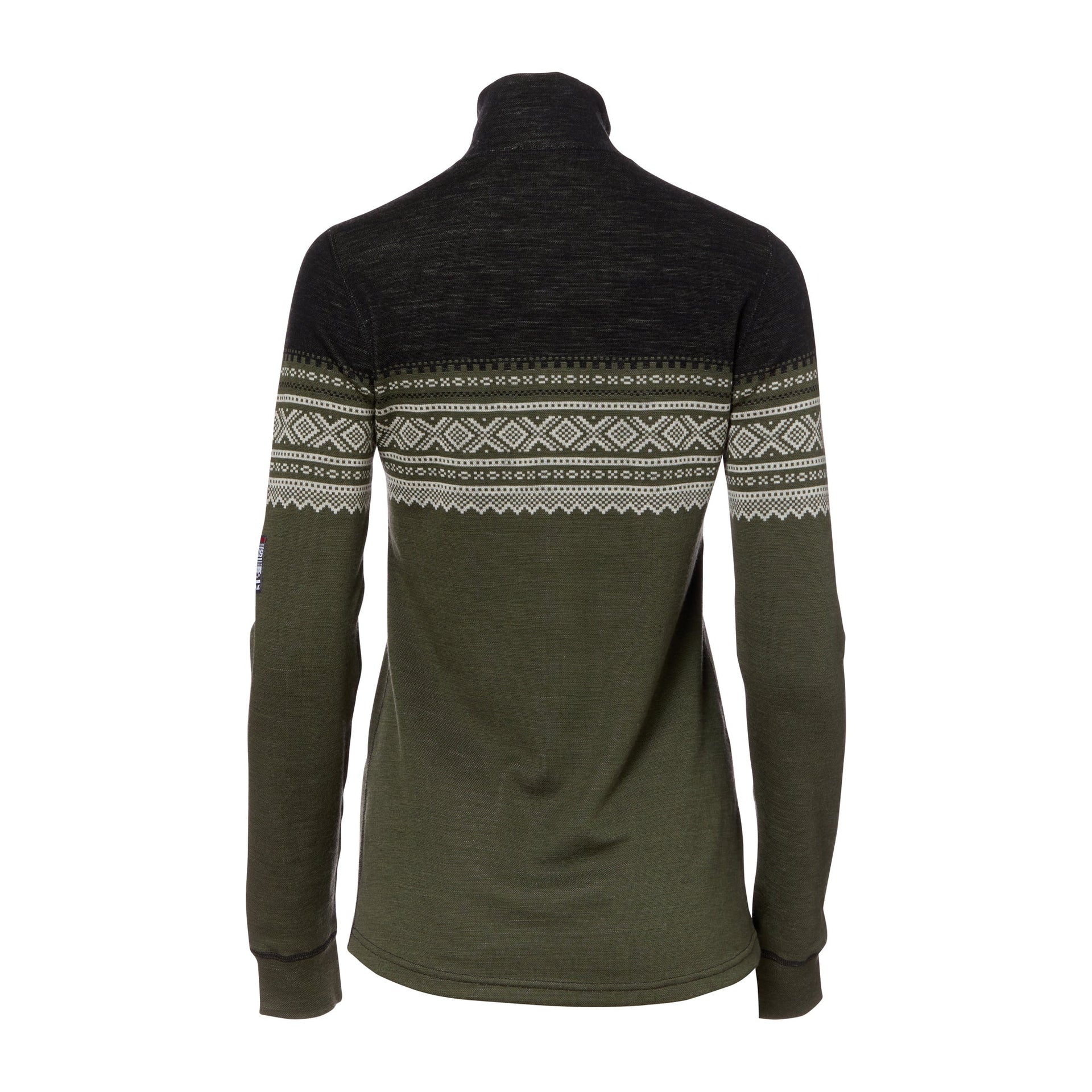 Jersey de mujer DesignWool Marius con cuello simulado y cremallera nordmarka