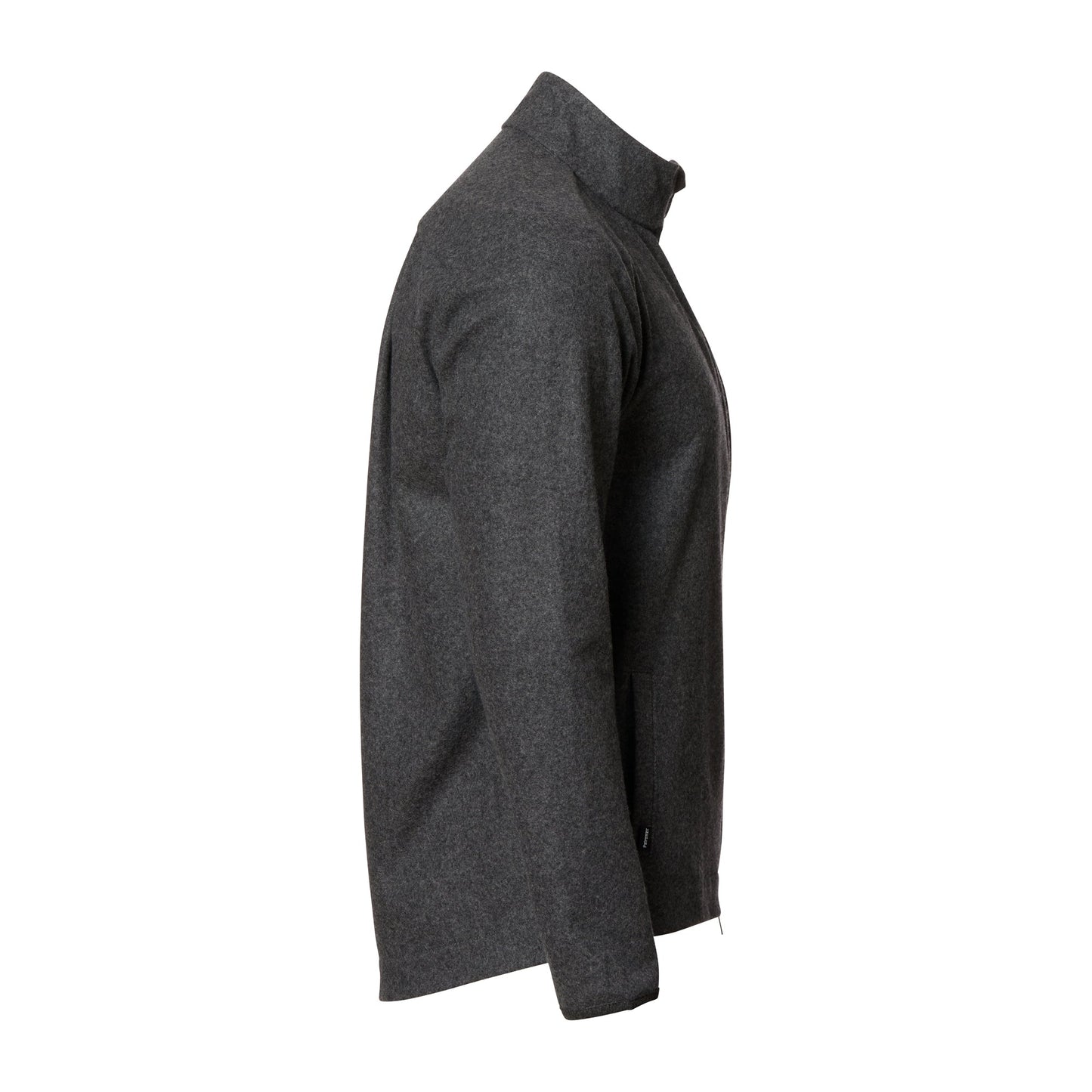 Chaqueta de lana gris medio