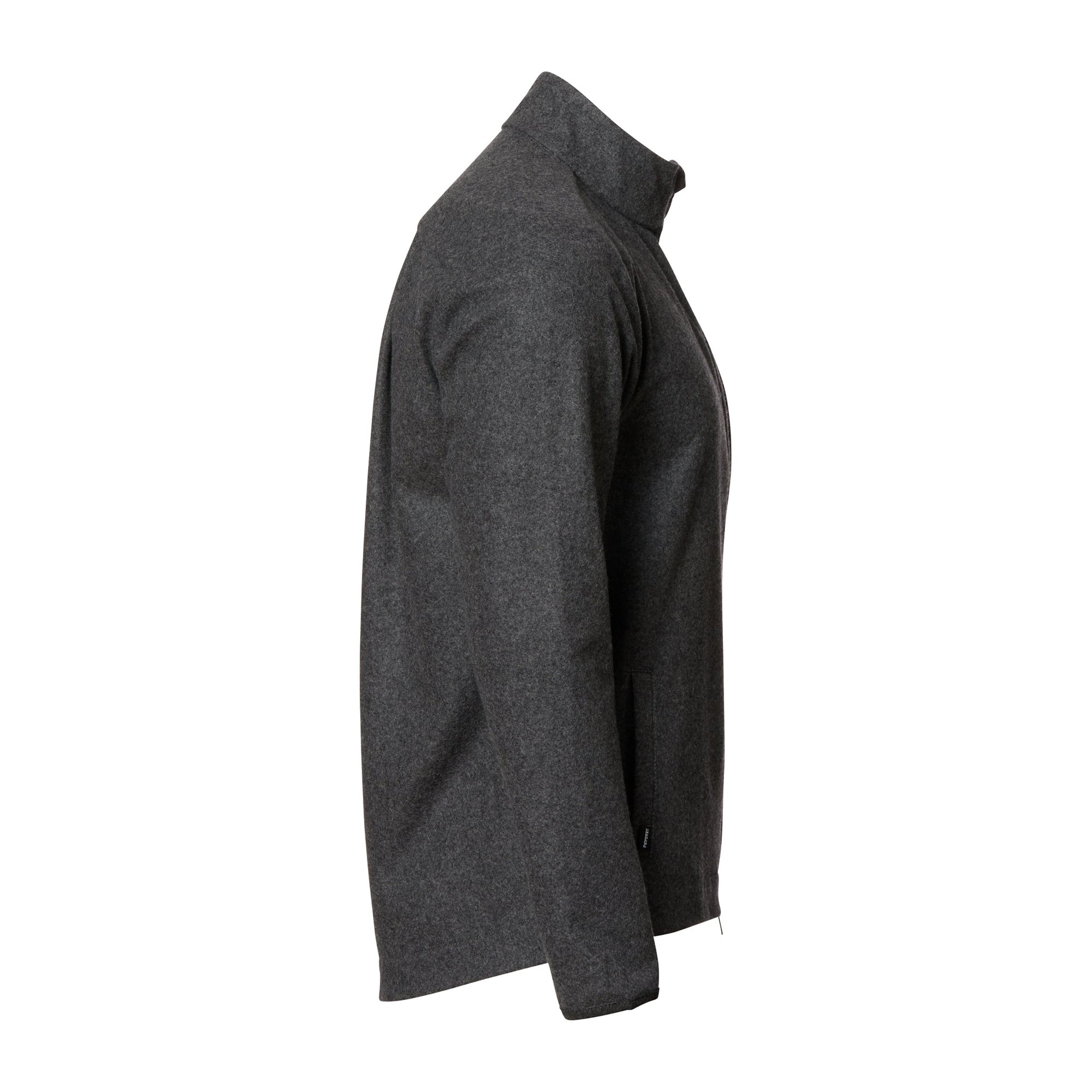 Chaqueta de lana gris medio