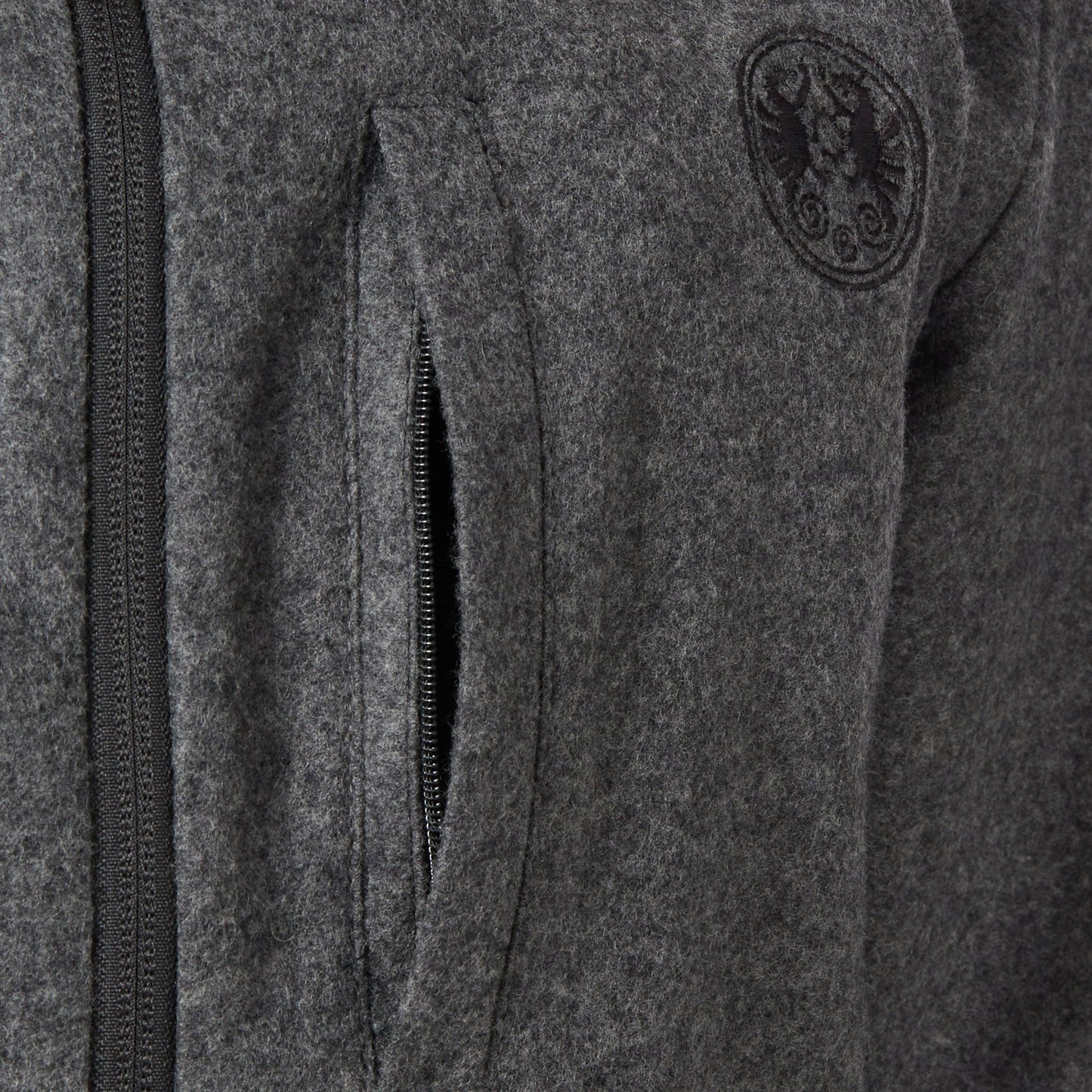 Chaqueta de lana gris medio