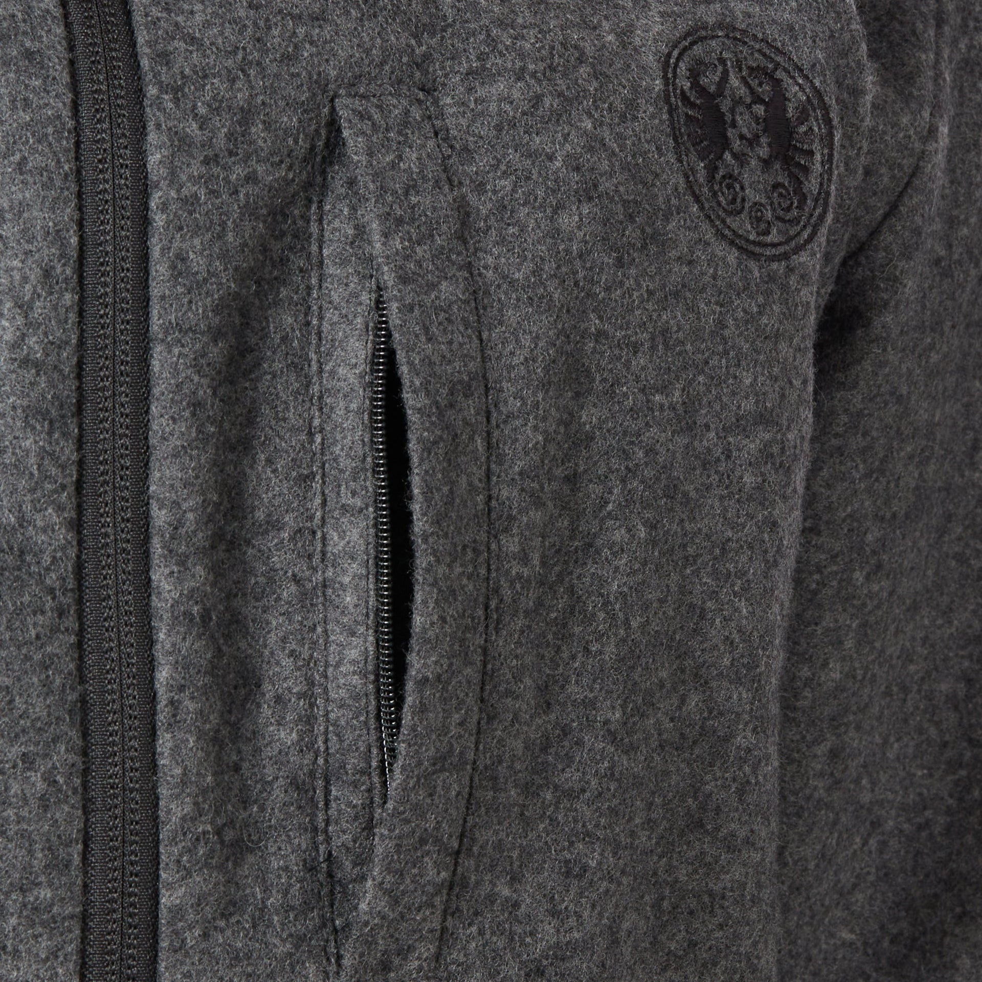 Chaqueta de lana gris medio