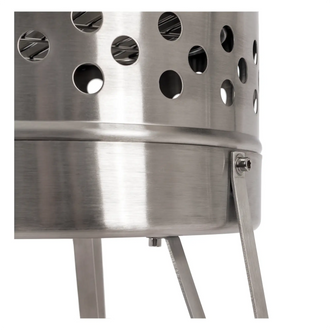 Pyron stainless steel fire barrel