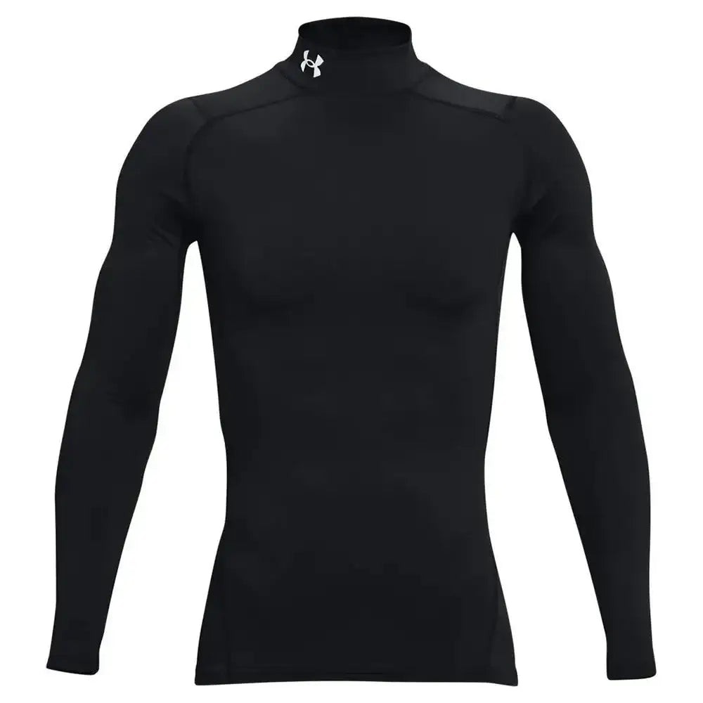 under-armour-shirt-coldgear-compression-mock-logo-schwarz-ansicht-1