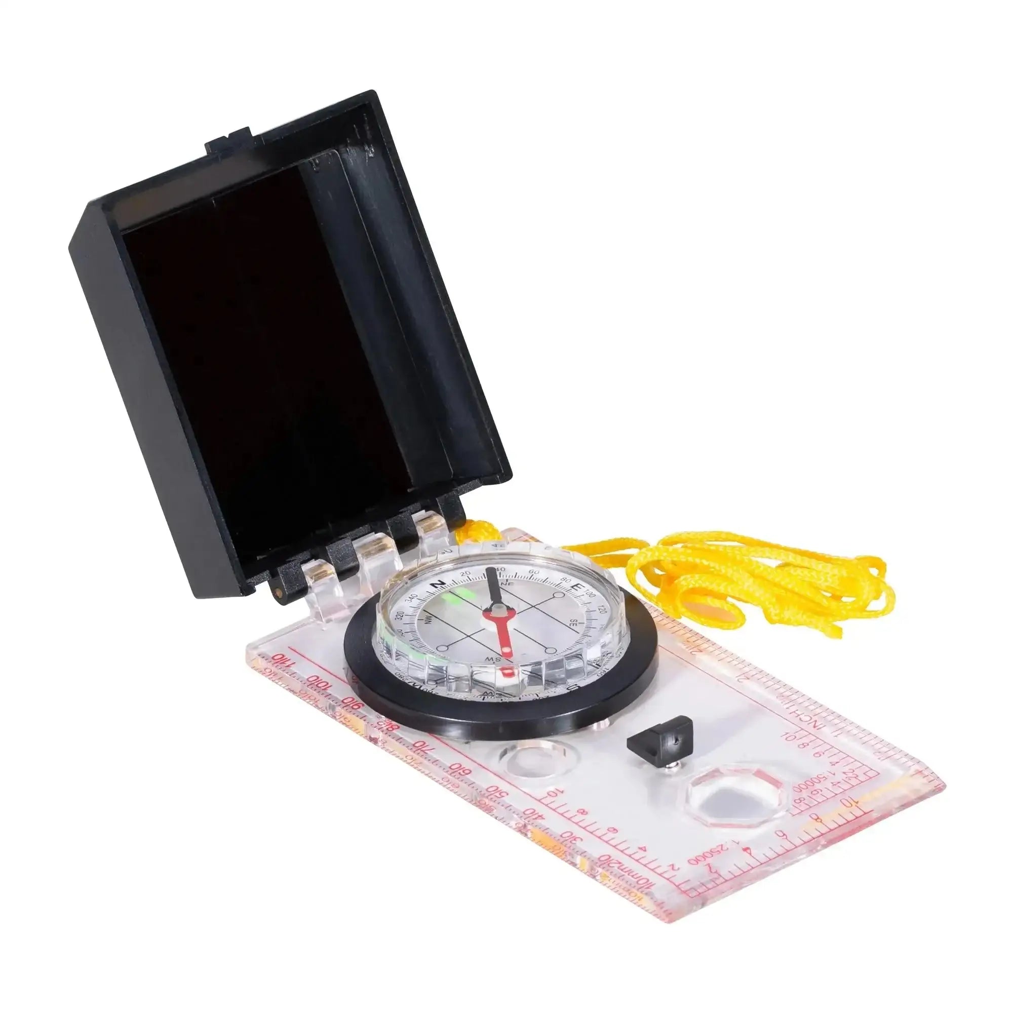 Map compass with cover