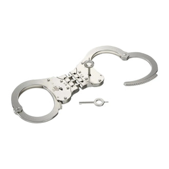 Handcuffs with wide hinge