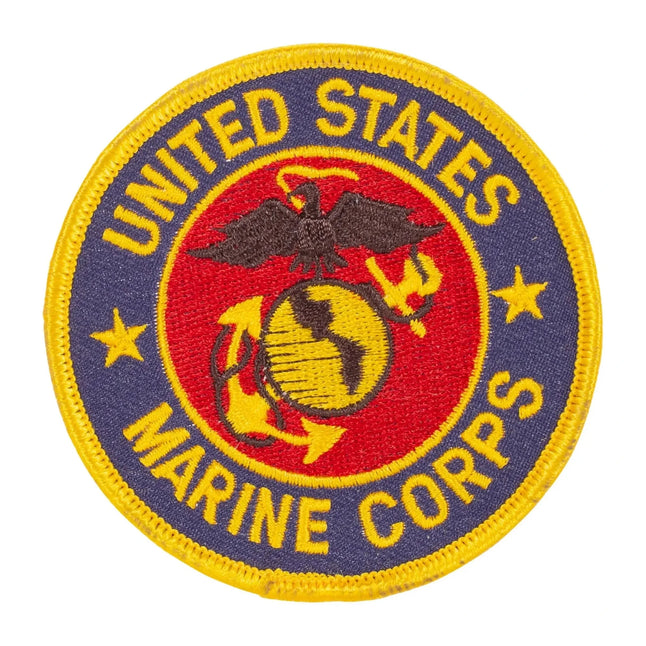 Insignia USMC redonda azul-dorado-rojo