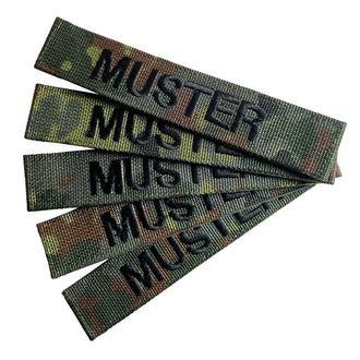 Name tapes set of 5 in camouflage