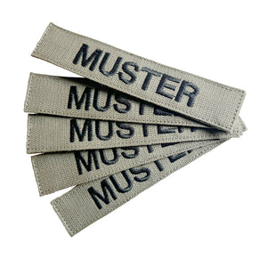 Name tapes set of 5 olive
