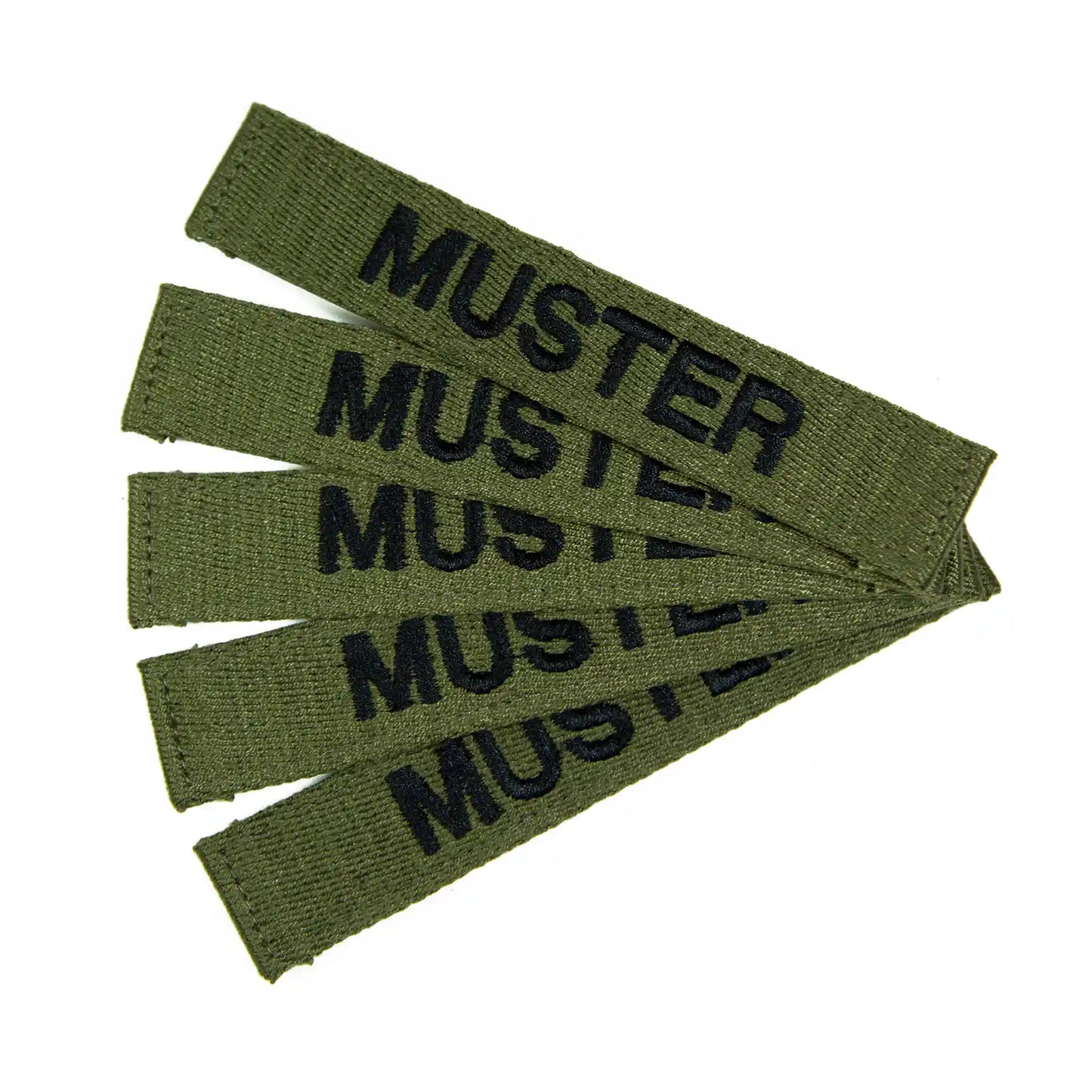 Name tapes set of 5 olive