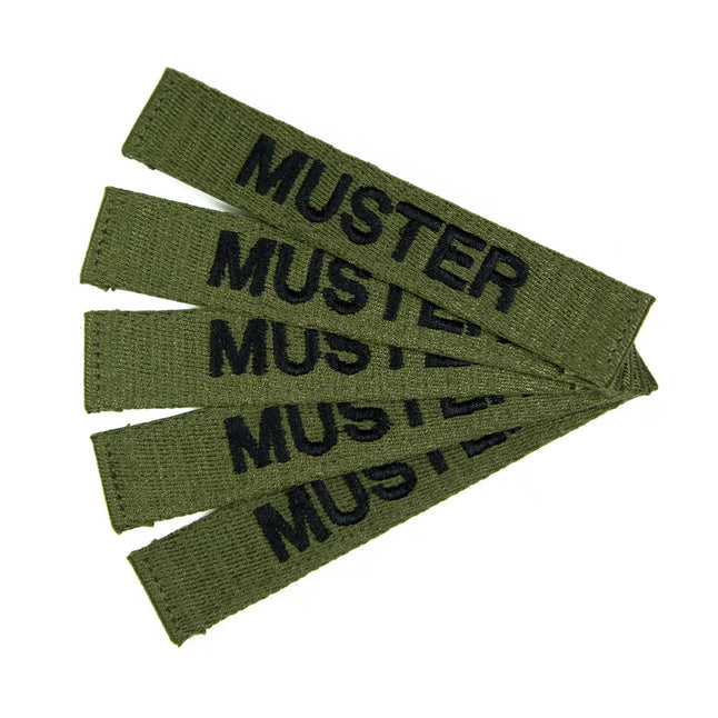 Name tapes set of 5 olive