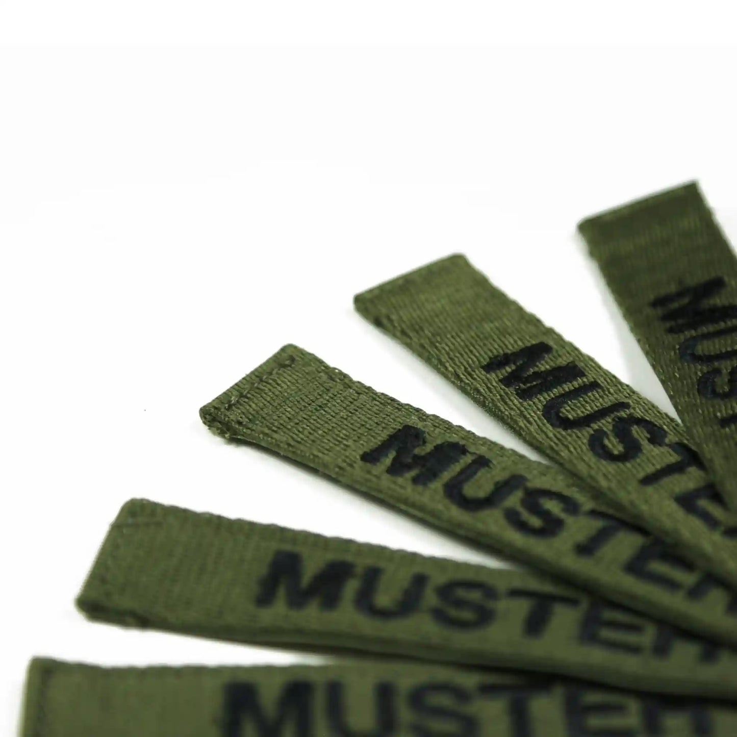 Name tapes set of 5 olive