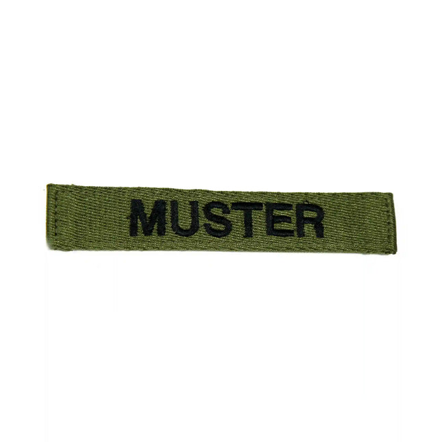 Name tapes set of 5 olive