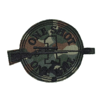 Badge US Textile One Shot One Kill camouflage